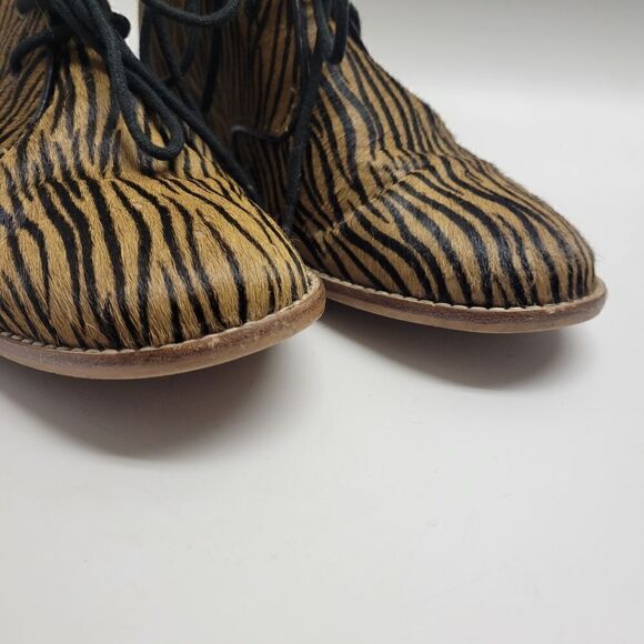 Anthro Matiko Sharon Zebra Wedge Ankle Boot - Picture 5 of 13